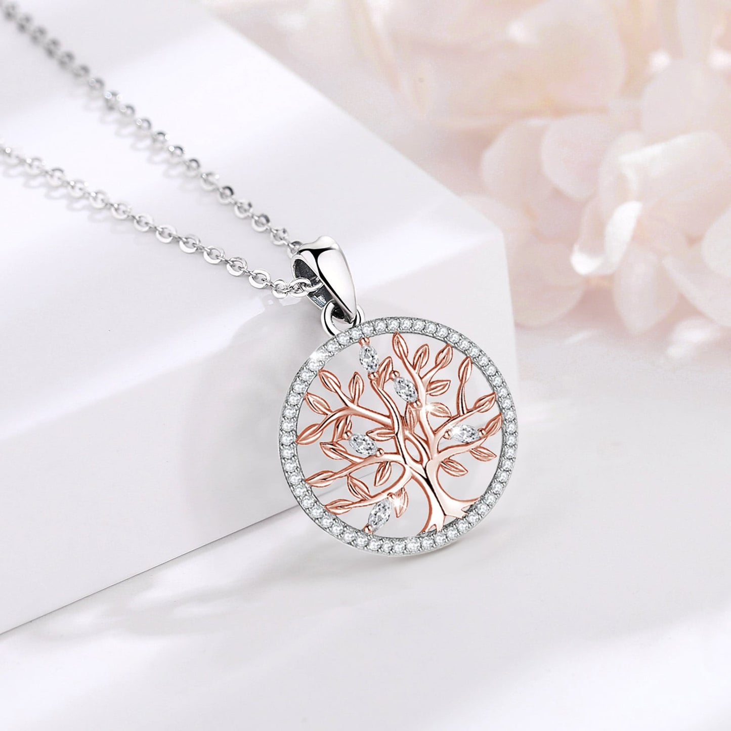Collier Arbre de Vie Or Rose