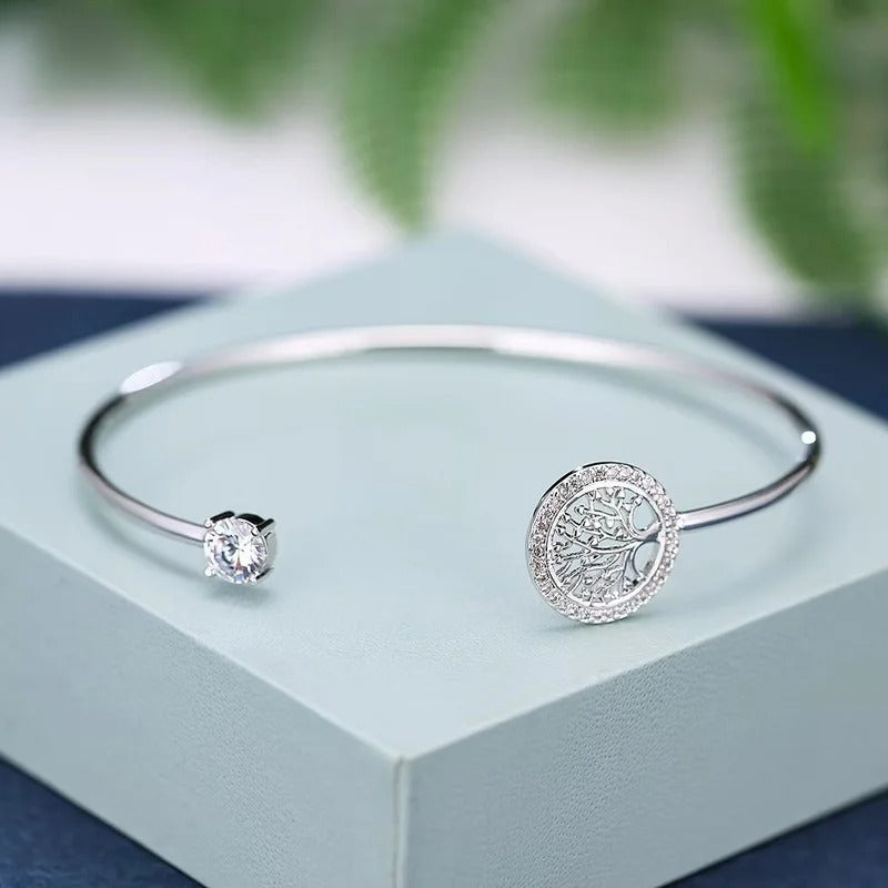 Bracelet Arbre de Vie Argenté Oxyde De Zirconium