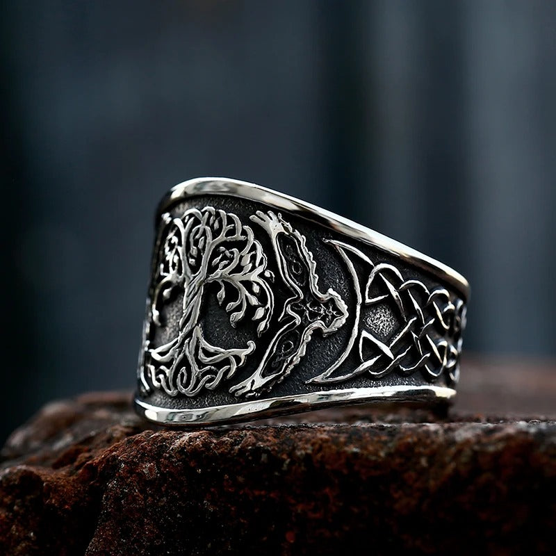 Chevalière avec Arbre de Vie pour Homme