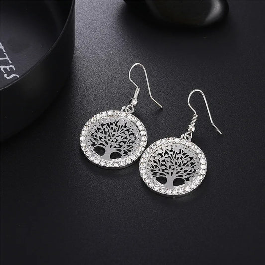 Boucles d’Oreilles Arbre de Vie Argent