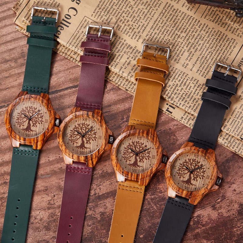 Montre Arbre de Vie Cuir