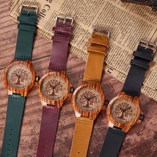 Montre Arbre de Vie Cuir