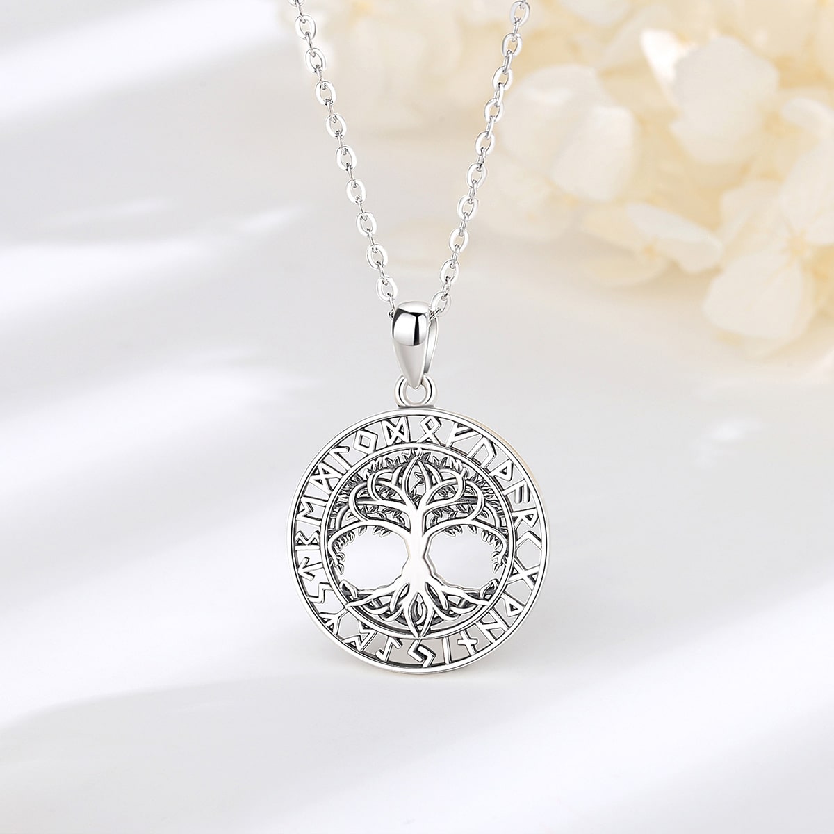 Collier Arbre de Vie Nordique Argent Sterling 925