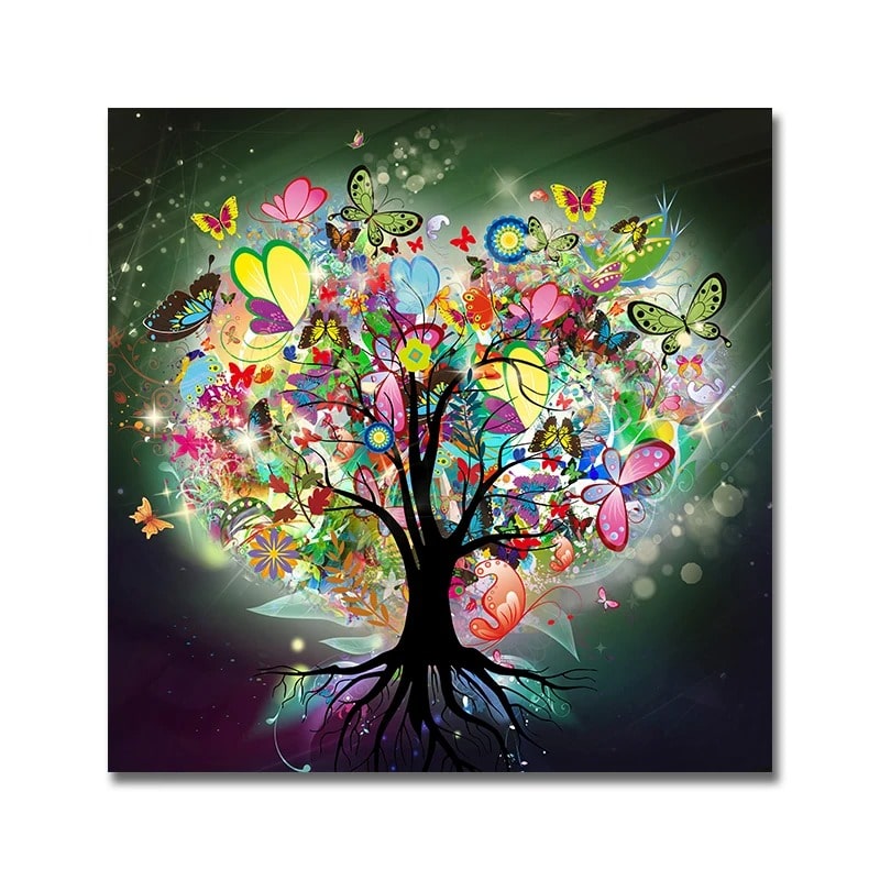 Toile Arbre Coloré