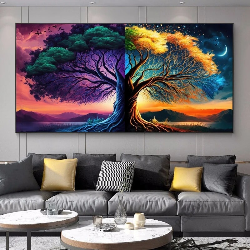 Toile Arbre de Vie Salon