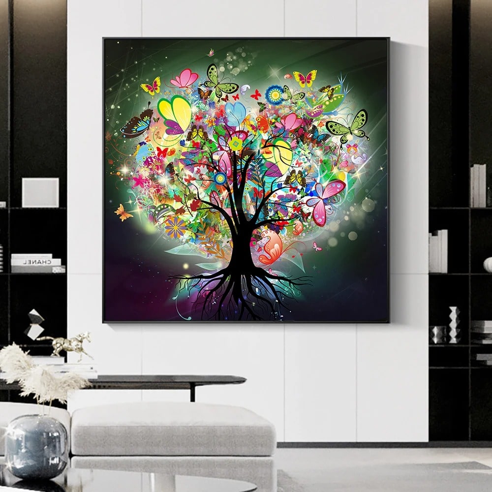 Toile Arbre de Vie Coloré