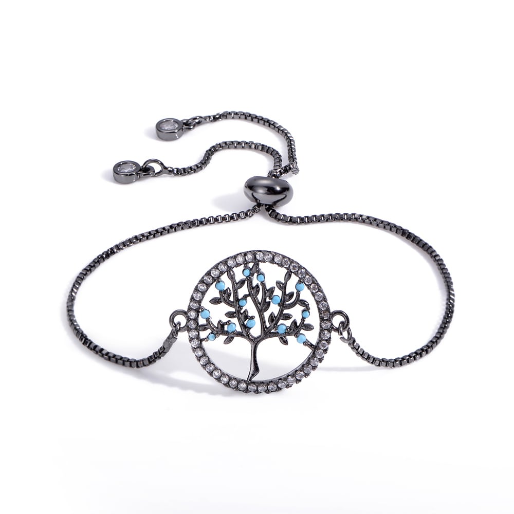 Bracelet Arbre de Vie Noir
