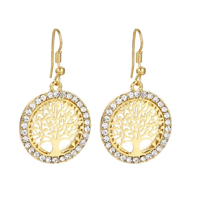Boucles d’Oreilles Arbre de Vie Or