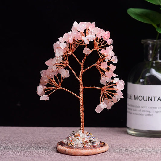 Arbre de Vie Quartz Rose