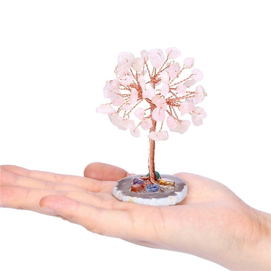 Arbre de Vie Quartz Rose