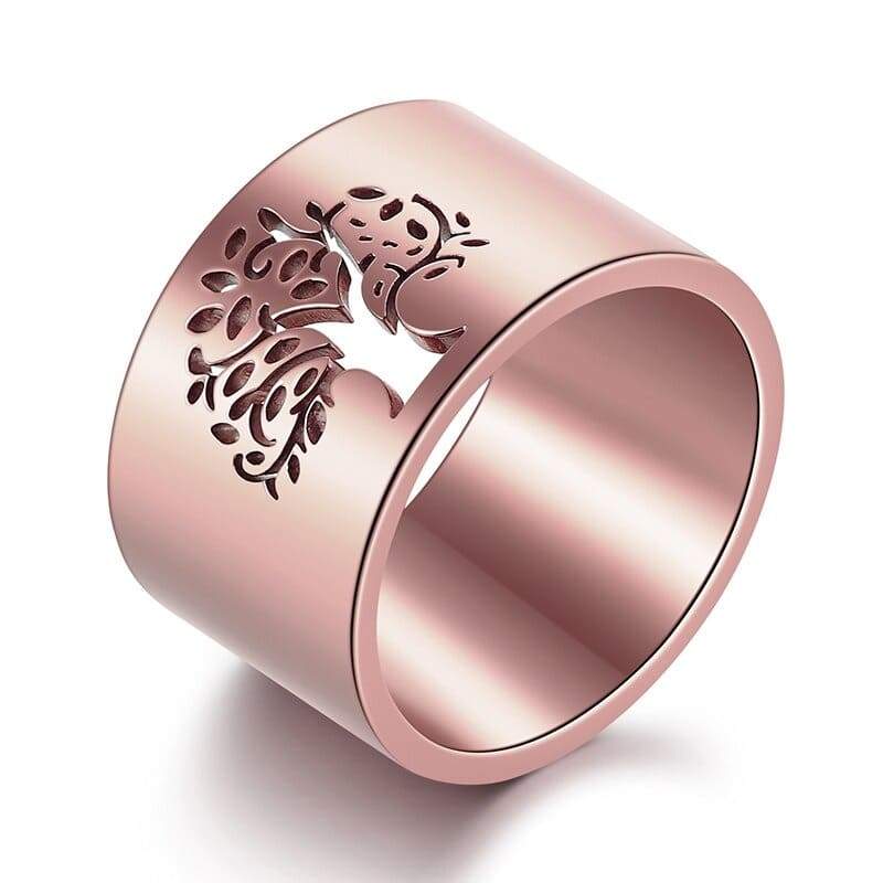 anneau Arbre de Vie Or Rose