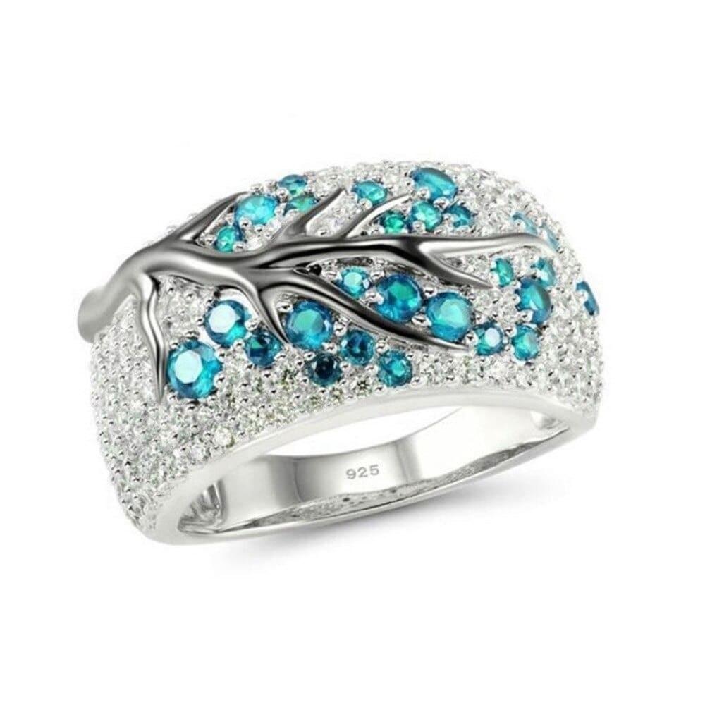 Anneau Arbre de Vie Turquoise