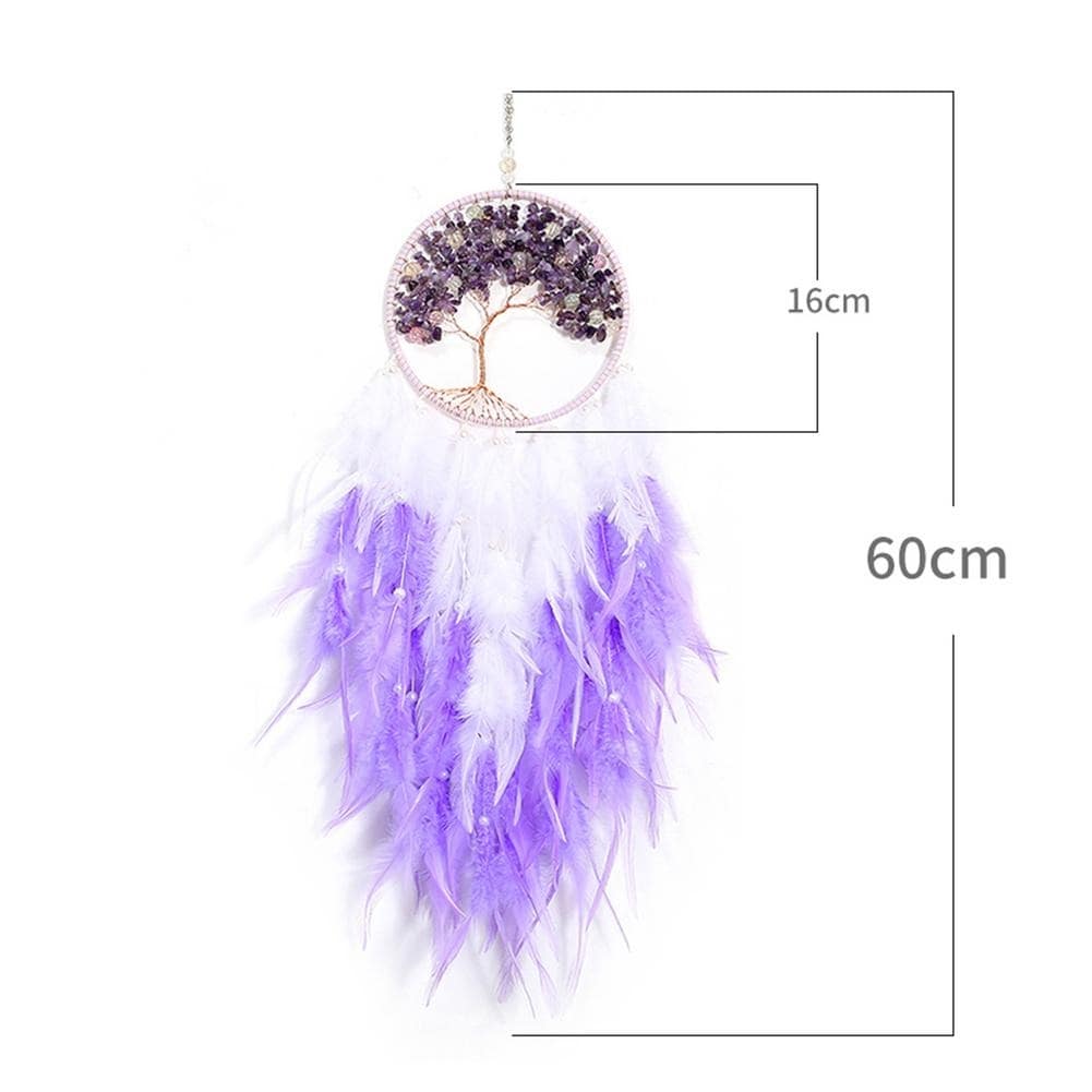 Attrape-Rêve Arbre de Vie Lumineux Violet