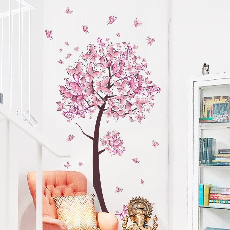 Sticker Arbre Rose