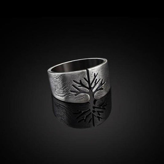Bague Arbre de Vie en Acier Inoxydable