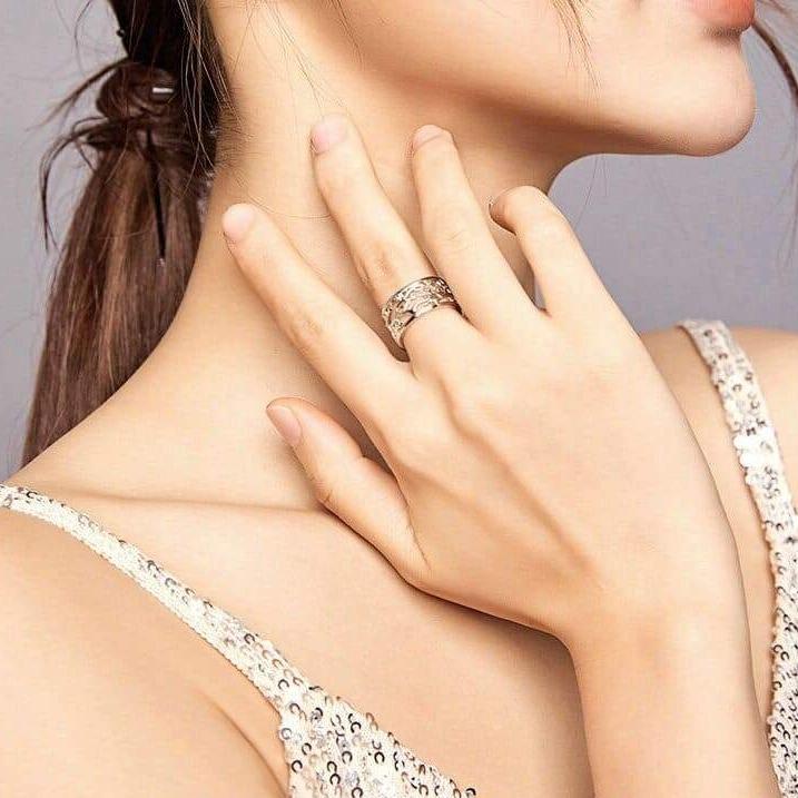 bague femme acier