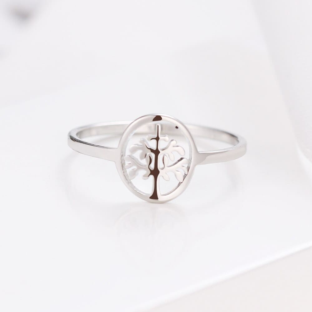 Bague Arbre de Vie Fiançailles argent