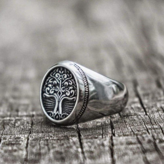Bague Arbre de Vie Homme en acier
