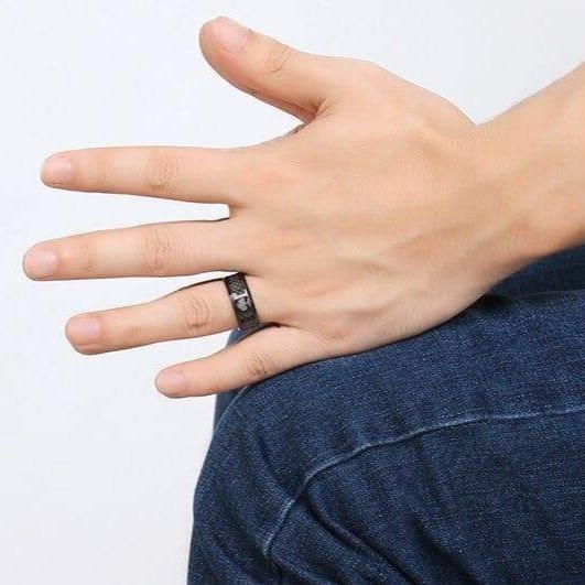 Bague Arbre de Vie Rétro Noir