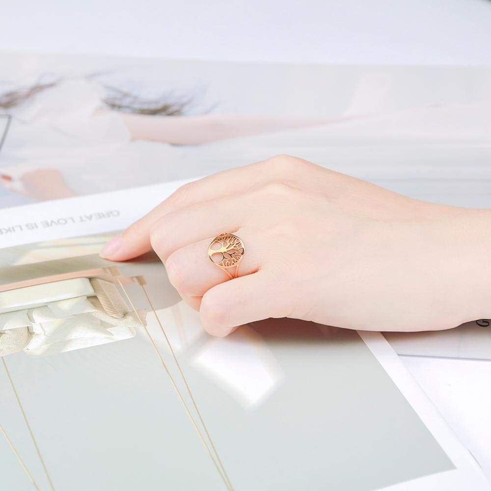 Bague Arbre de Vie Or Rose