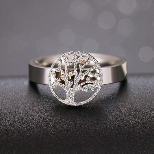 Bague avec Arbre de Vie Plaqué Argent