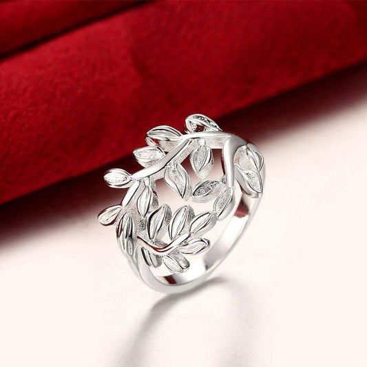 Bague Feuille Argent femme