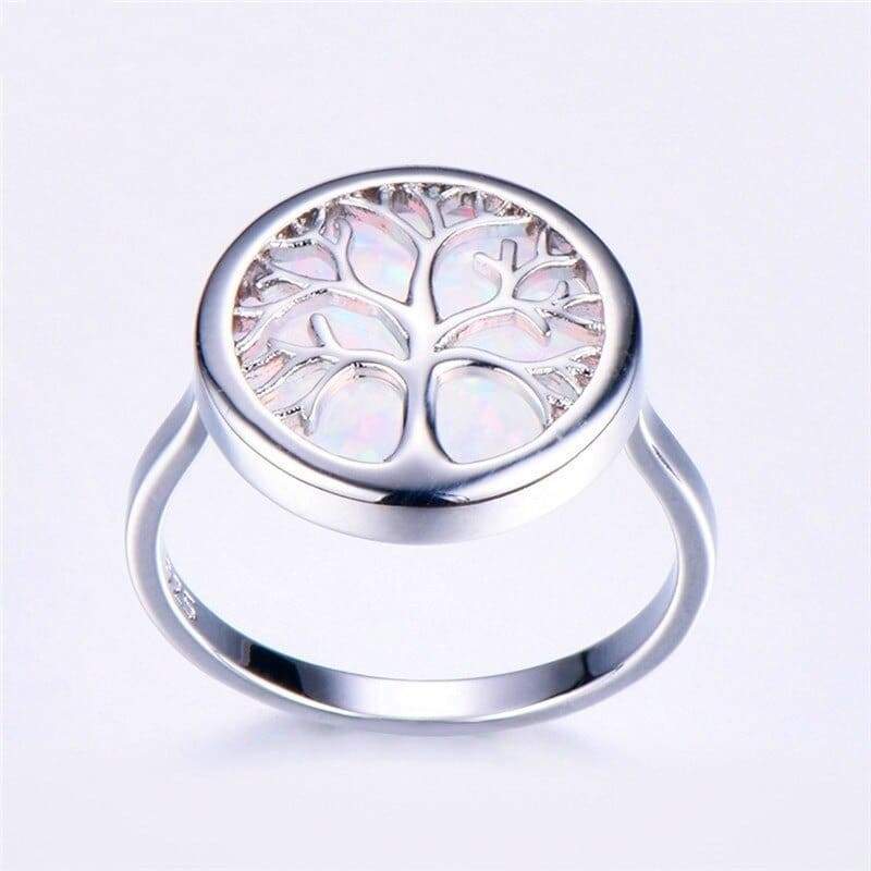 Bague avec Opale Blanche