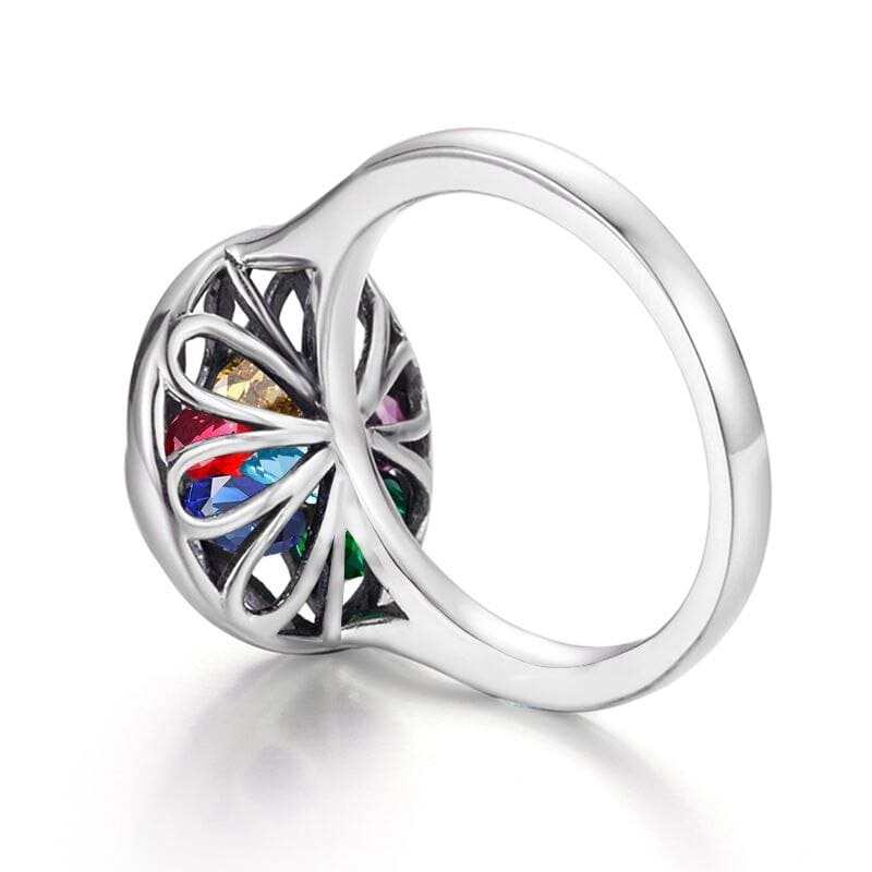 Bague Arbre de Vie Pierre de Naissance