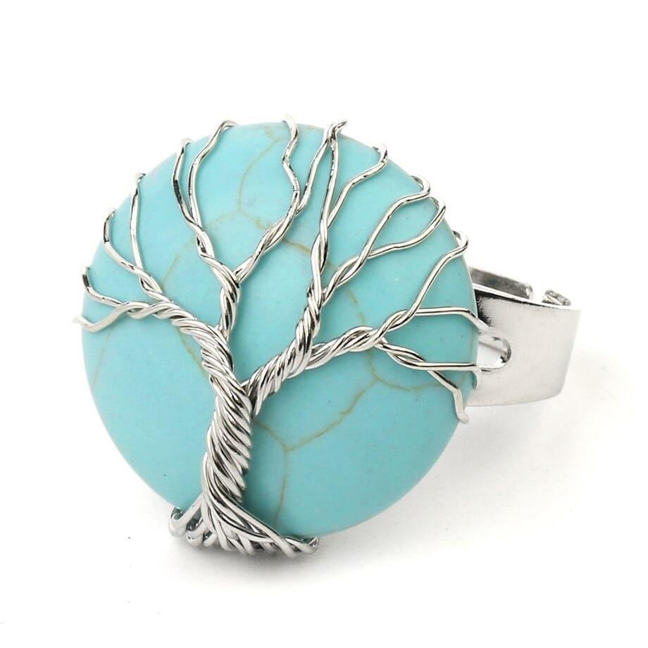 Bague Turquoise et arbre de vie