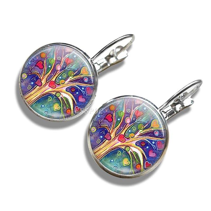 Boucles d’Oreilles Arbre de Vie Amour Éternel