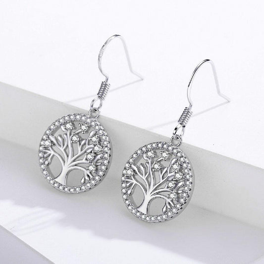 Boucles d’Oreilles Arbre de Vie Argent sterling