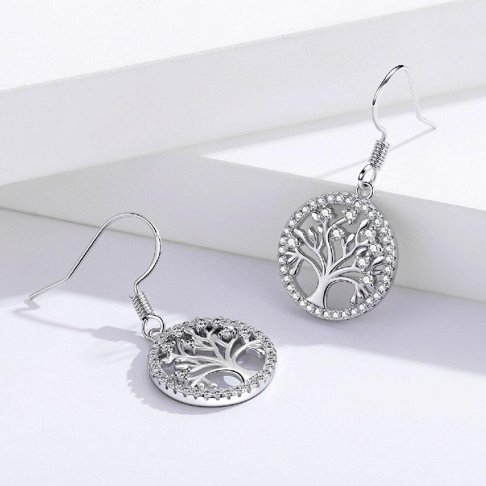 Boucles d’Oreilles Arbre de Vie Argent sterling 925