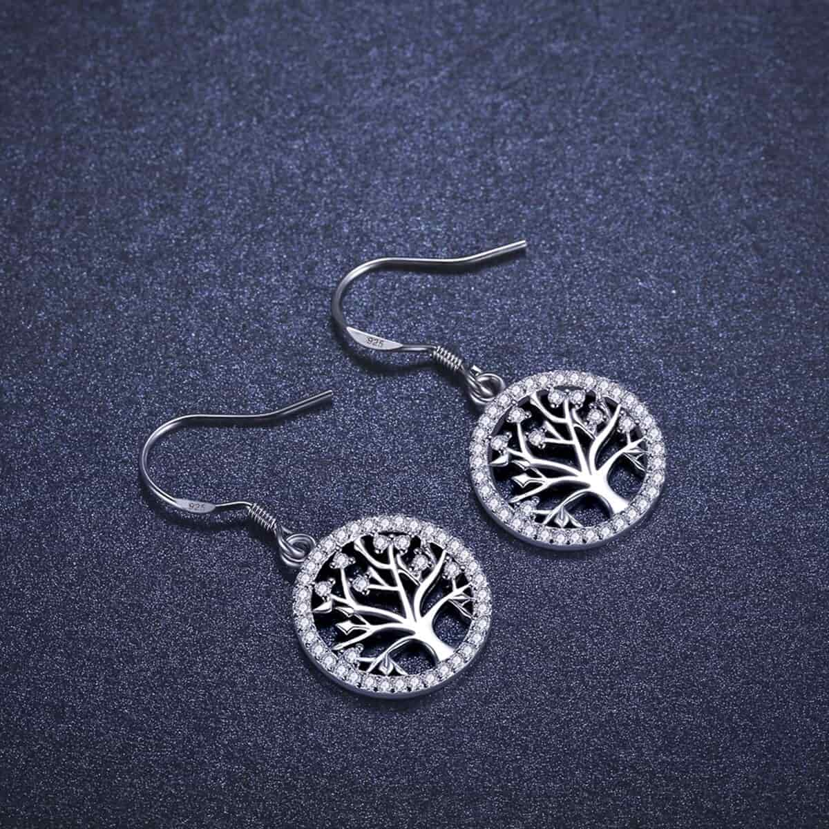 Boucles d’Oreilles argent Arbre de Vie