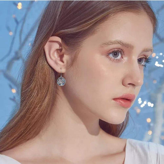 Boucles d’Oreilles Arbre de Vie Nacre femme