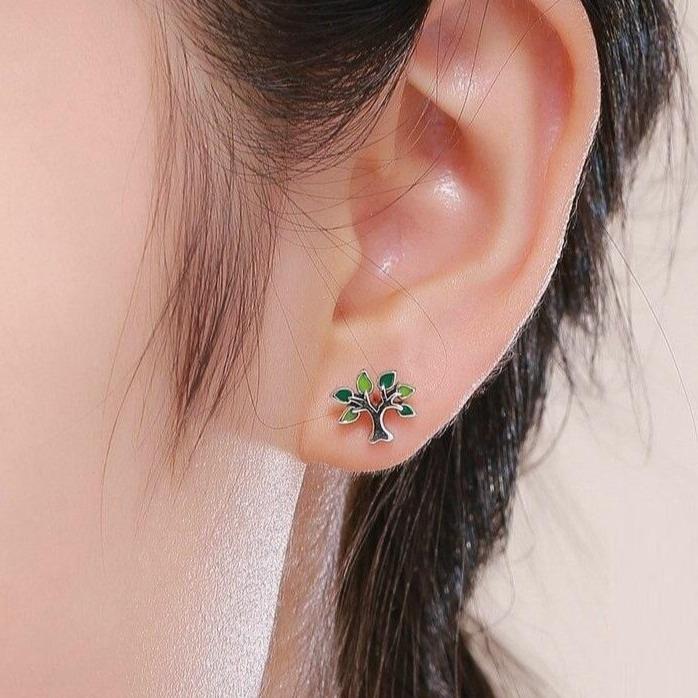 Boucles d’Oreilles Feuille femme