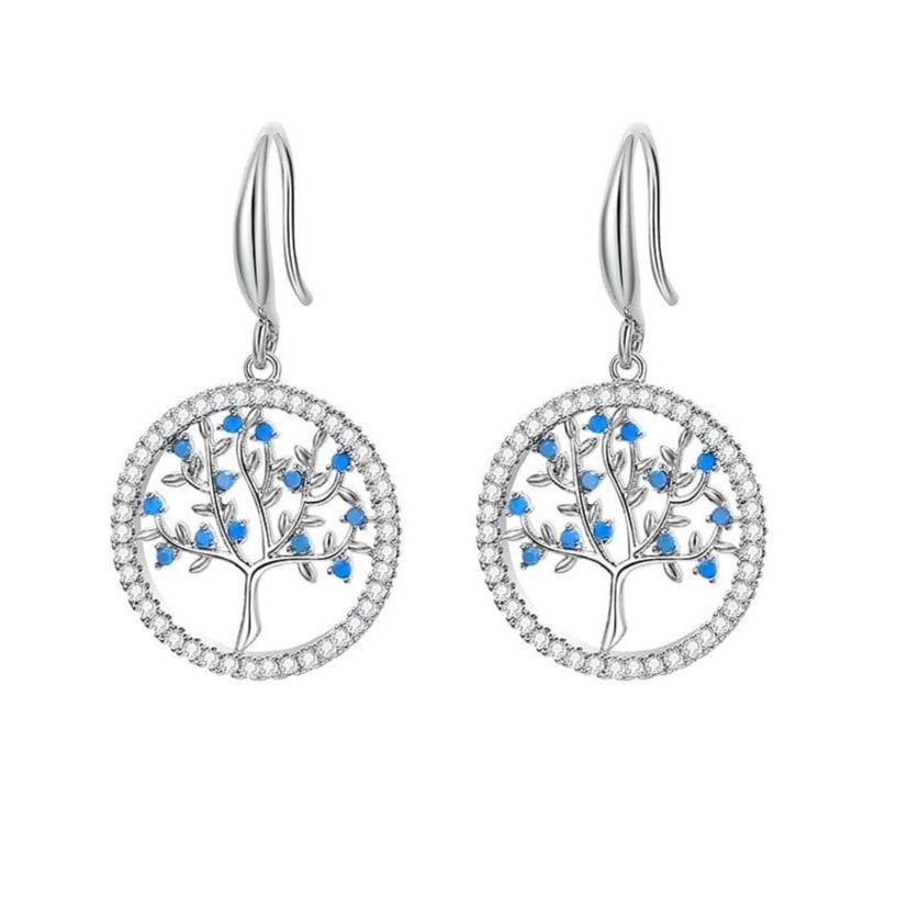 Boucles d’Oreilles Arbre de Vie Chic Argent