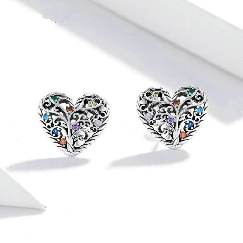 Boucles d’Oreilles Cœur arbre de vie