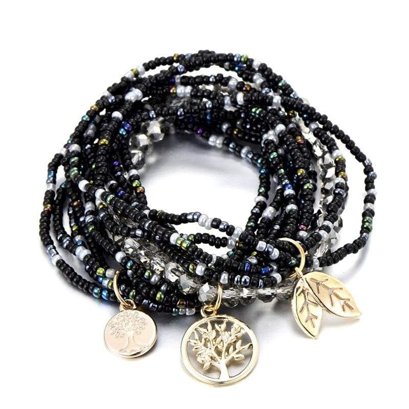 Bracelet Arbre de Vie Bohème Noir