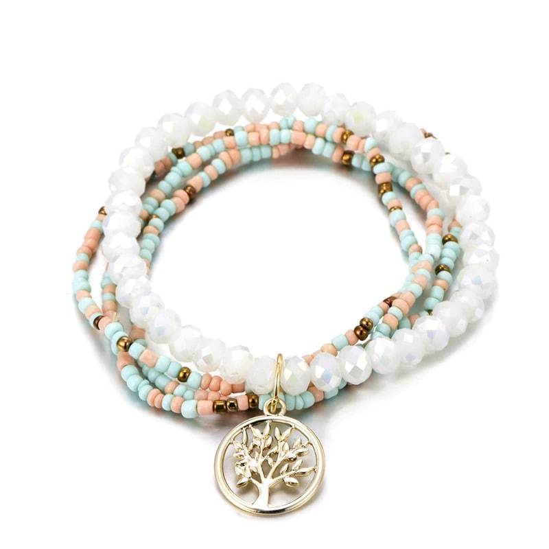Bracelet Arbre de Vie boho Vert