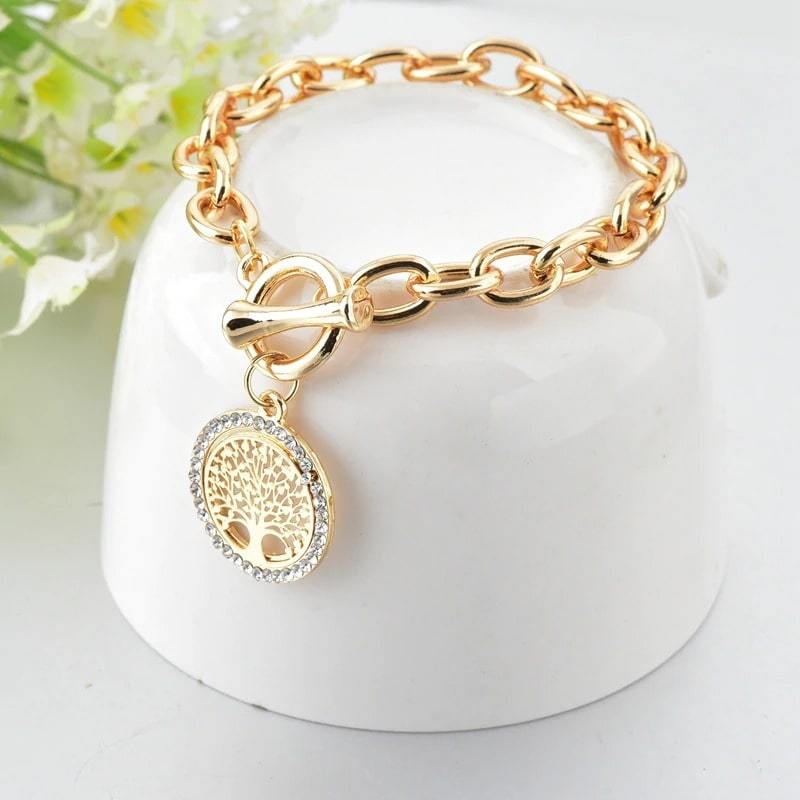Bracelet Arbre de Vie Chaîne Doré