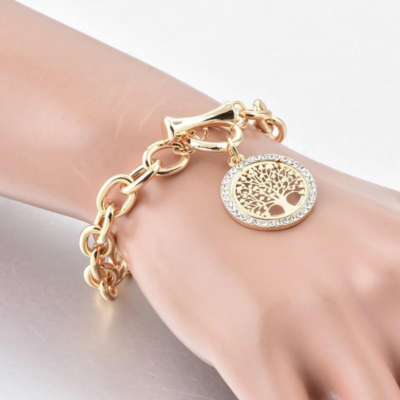 Bracelet Arbre de Vie chaîne or