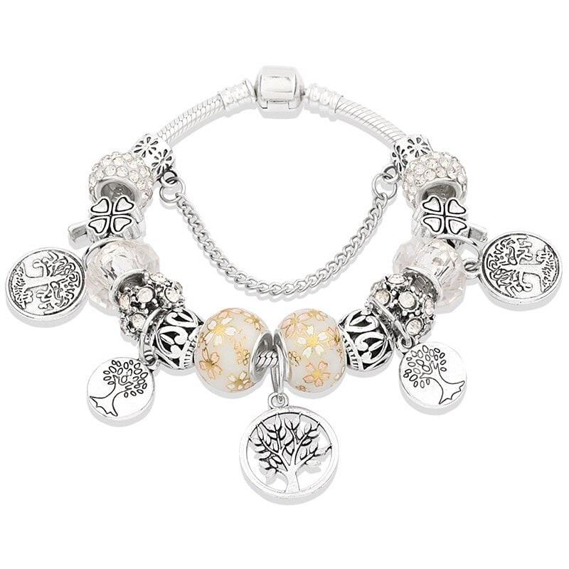 Bracelet Arbre de Vie Fantaisie Blanc