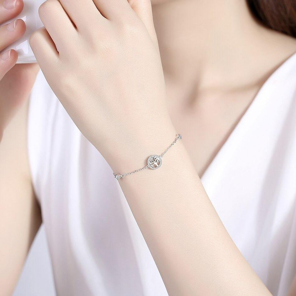 Bracelet Arbre de Vie Femme Argent massif
