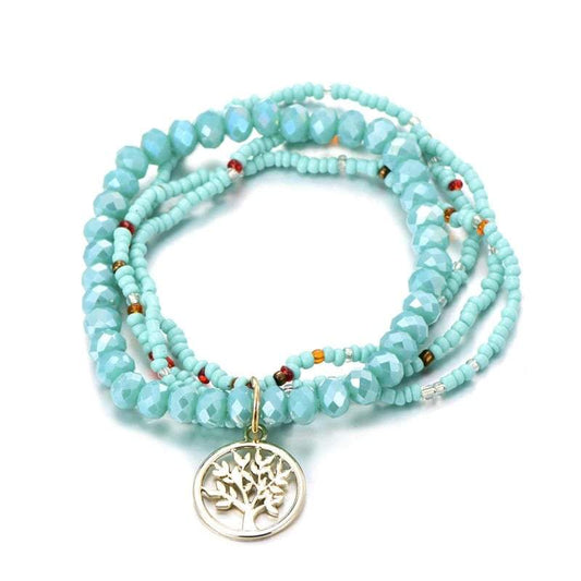 Bracelet Arbre de Vie Bohème Turquoise