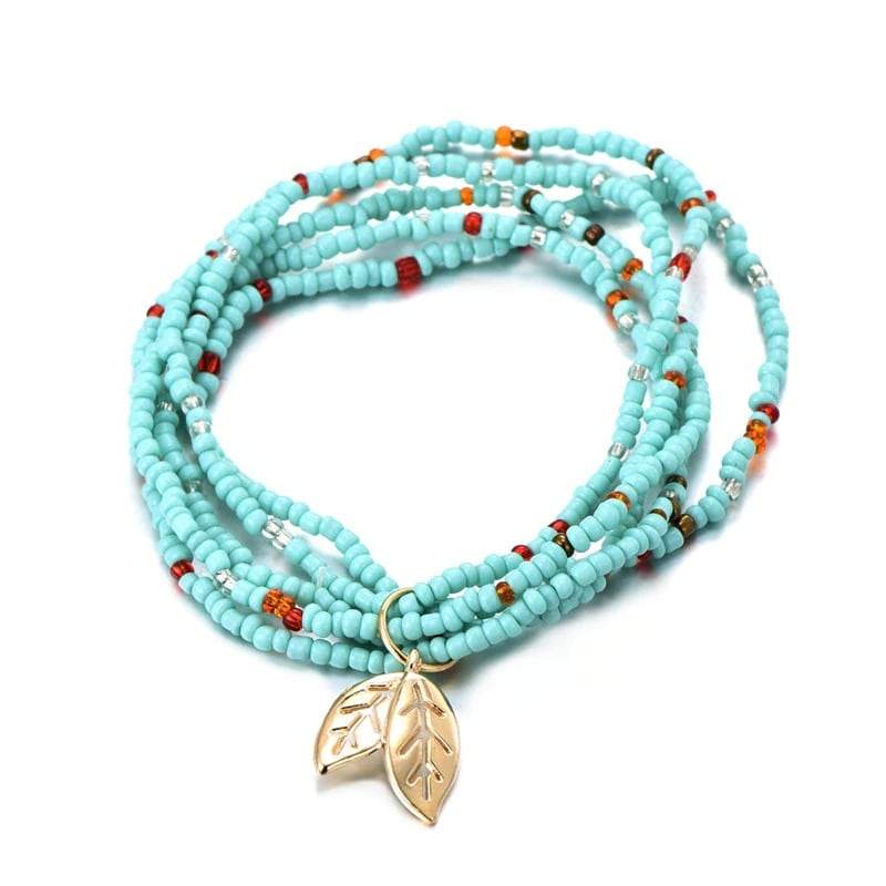 Bracelet feuille Bohème Turquoise