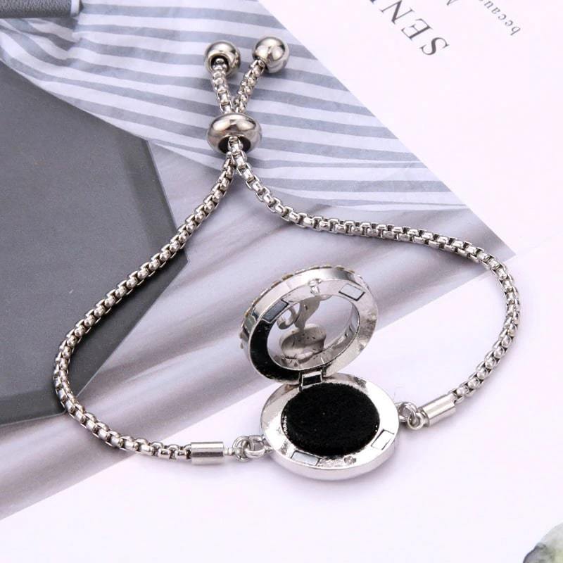 Bracelet Arbre de Vie Acier Diffuseur d'Huile Essentielle