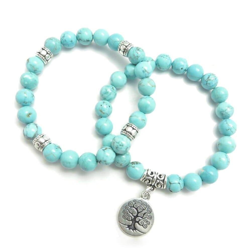 Bracelet avec Arbre de Vie Turquoise