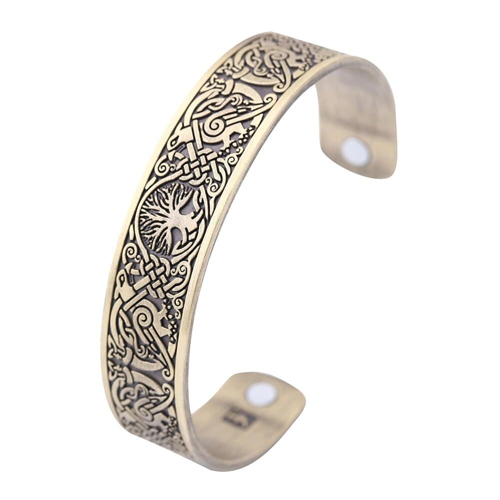 Bracelet Manchette Viknig Yggdrasil Or