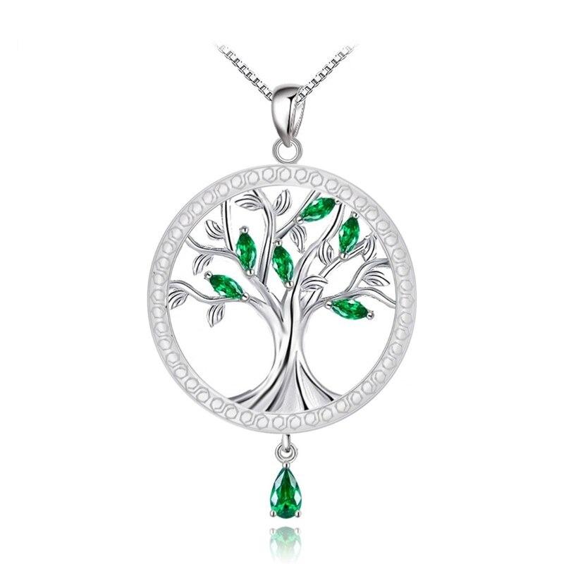 Collier Arbre de Vie Cristal Vert