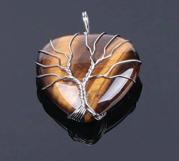 Collier Arbre de Vie Œil-de-Tigre
